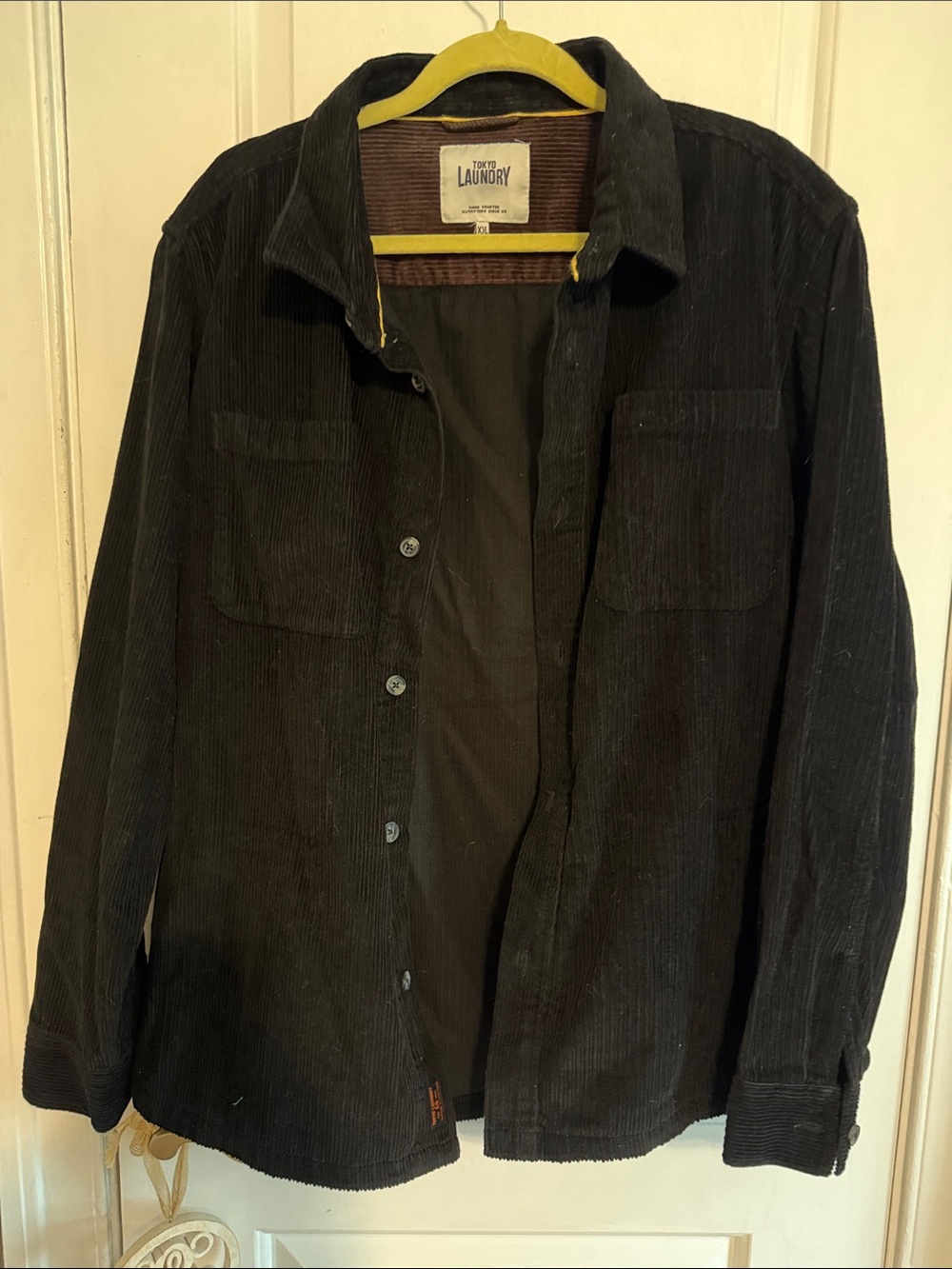 Tokyo Laundry Salton Needlecord Corduroy Long Sleeve Button Down Shirt Jacket